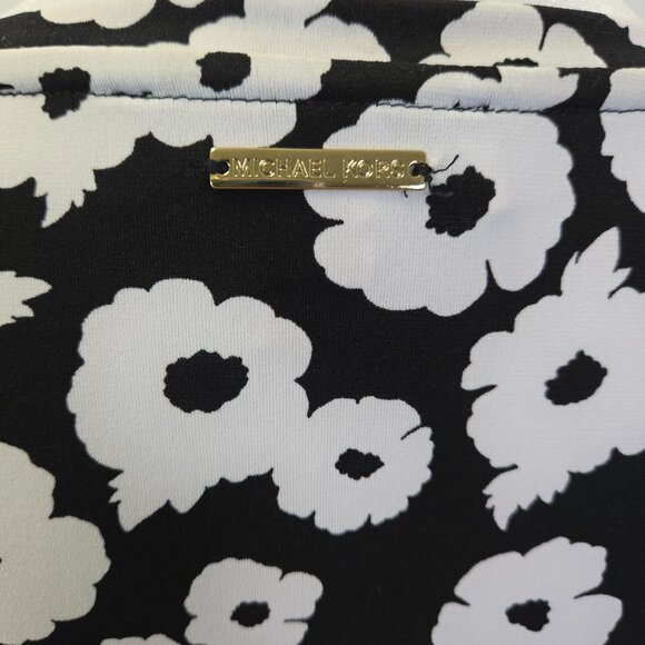 Michael Michael Kors Floral Pleat Sleeve Shift Dress Size Large - Picture 6 of 7